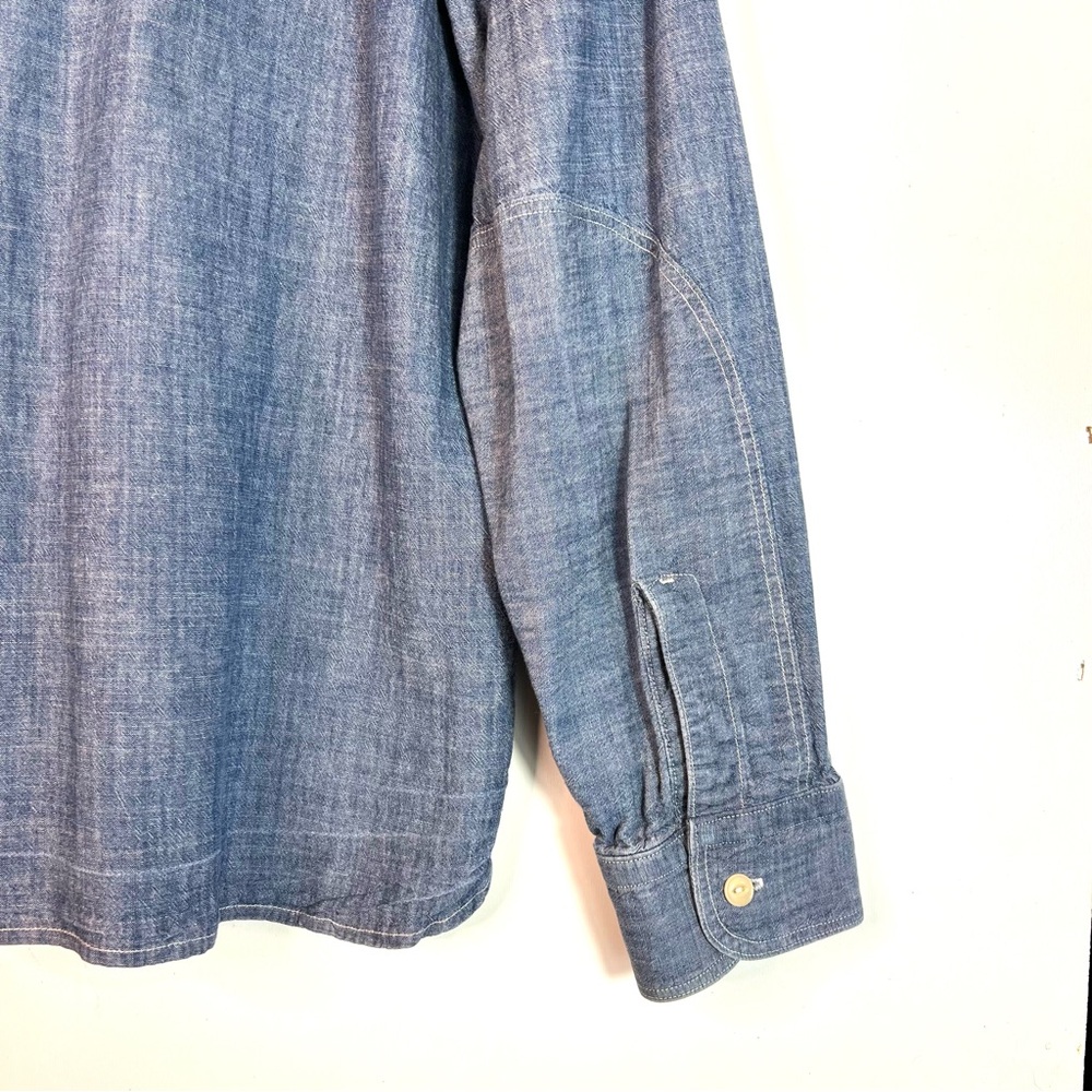 Rising Sun Co Chambray Men’s Button Down Shirt - Picture 7 of 7